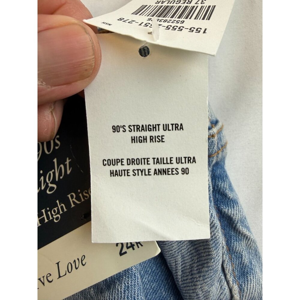 NWT Abercrombie & Fitch  Curve Love  Ultra High Rise The 90’s Straight Size 37/ - Picture 8 of 13
